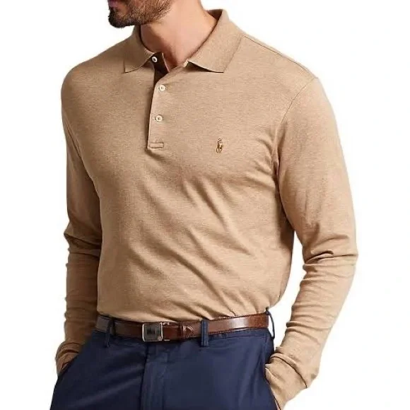 NWOT Polo Ralph Lauren Smooth Cotton Long Sleeve Polo - Picture 2 of 8